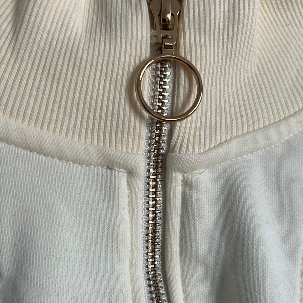π Green & Cream Striped Rugby Shirt Partial Zip-Up Size 2XL New Without Tag - Picture 3 of 14